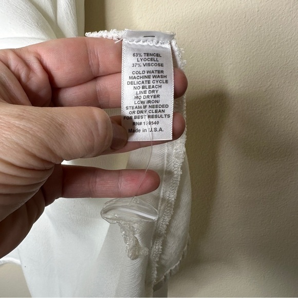 Lisa Bayne Dramatic High Low Tencel Viscose Blouse Size XXL - Picture 4 of 6